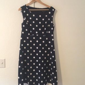 Navy polka dot dress